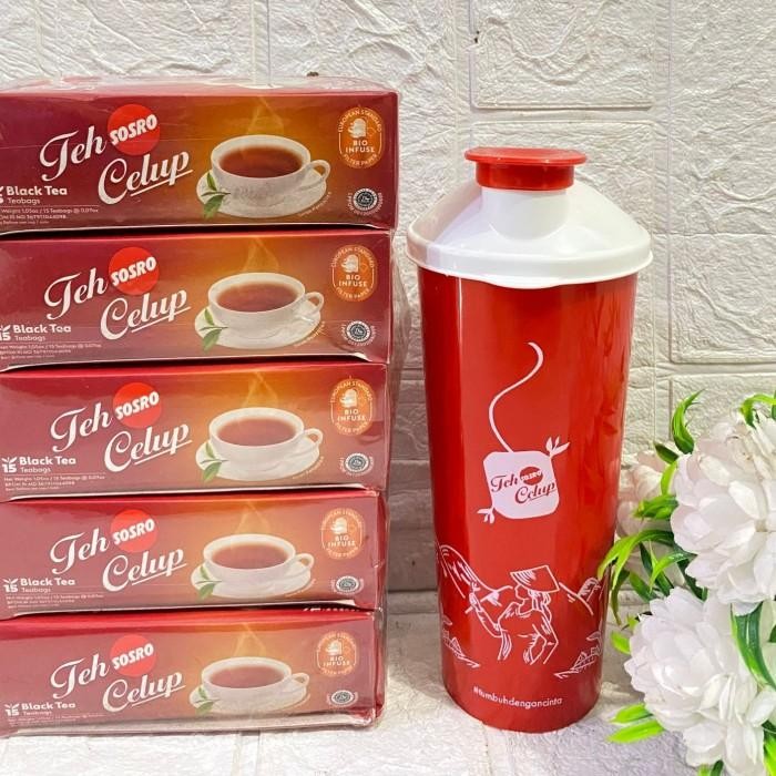 

[Gratis Botol minum] Teh Sosro celup 1ball = Isi 5 Kotak 15 Bag - Teh Celup Sosro - Air, Tea