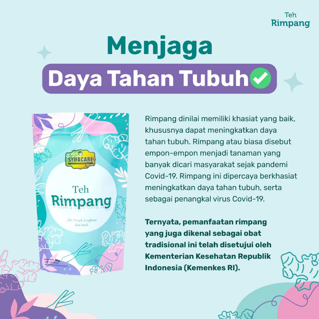 

WHYN!! Teh Rimpang Syifacare 100% Dari Bahan Herbal Alami Teh Rimpang Celup