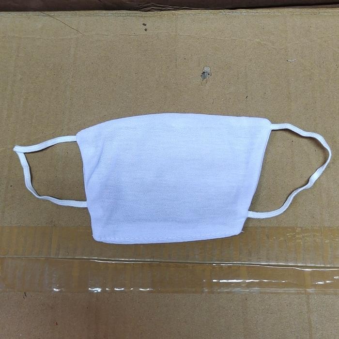 MASKER KAIN PUTIH POLOS LAPIS BUSA/ MASKER KAIN PERLUSIN