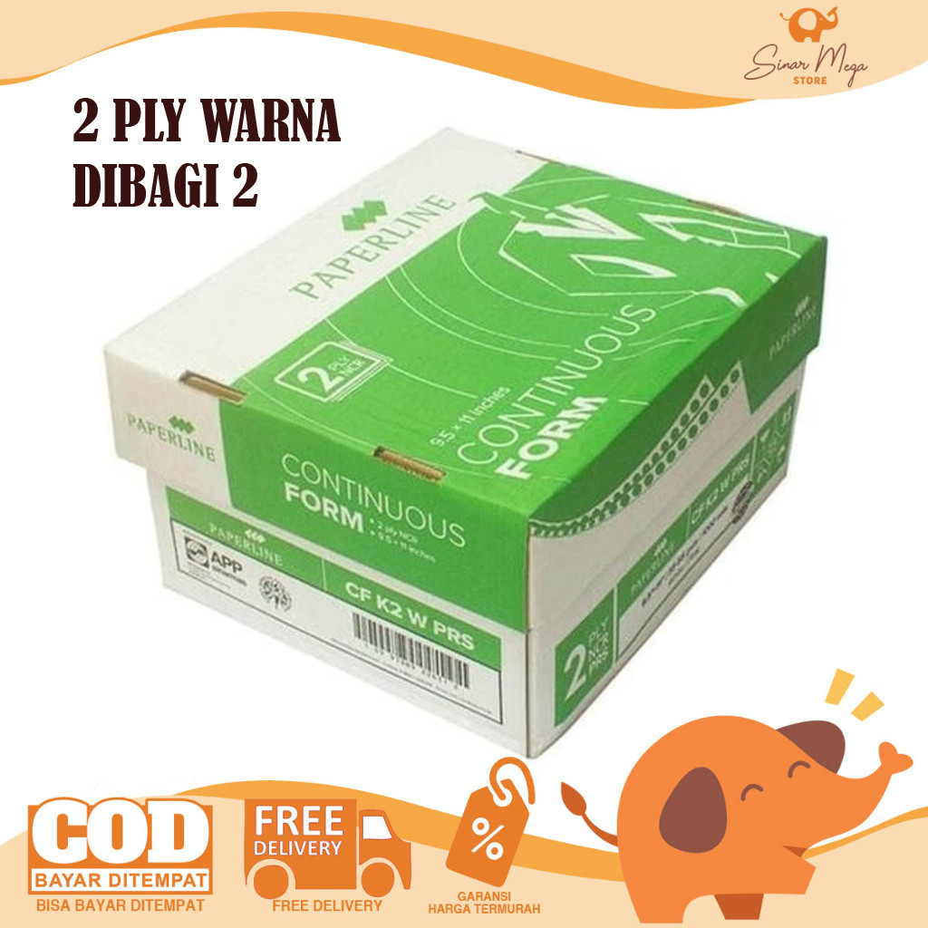 

Paperline Continous Form 2 Ply PRS DIBAGI 2 WE!!