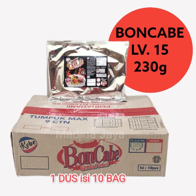 

Boncabe sambal tabur level 10 15 /Kobe Bon cabe 10Bag x 230gr /DUS