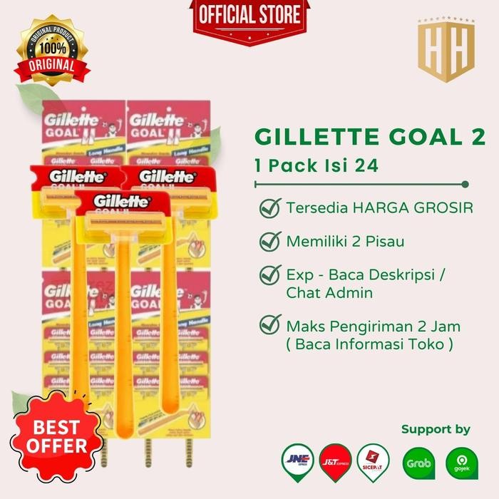 Gillette Goal 2 Alat Cukur Cukuran Gillette Kuning Orange Goal 2 -Gratisongkir