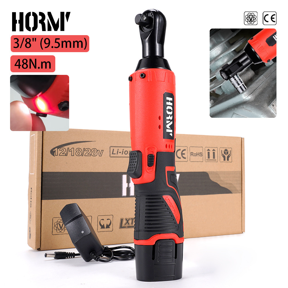 12V/18V Cordless Electric Wrench Rechargeable Impact Wrench 3/8 Inch Right Angle Ratchet Wrenches Im