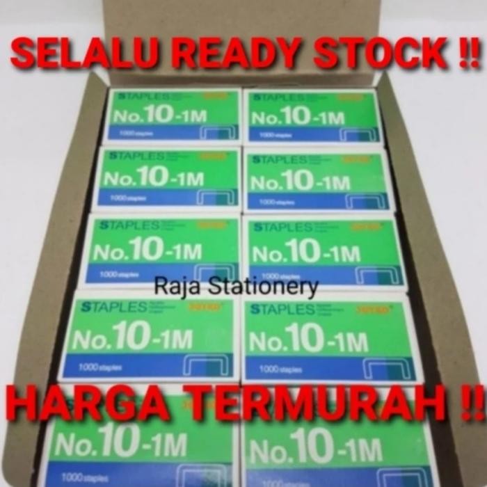 

No Na - Staples Joyko No.10 Kecil Isi Hekter Stapler Stepler Kecil No.10-1M Karton Box [1000Pcs]