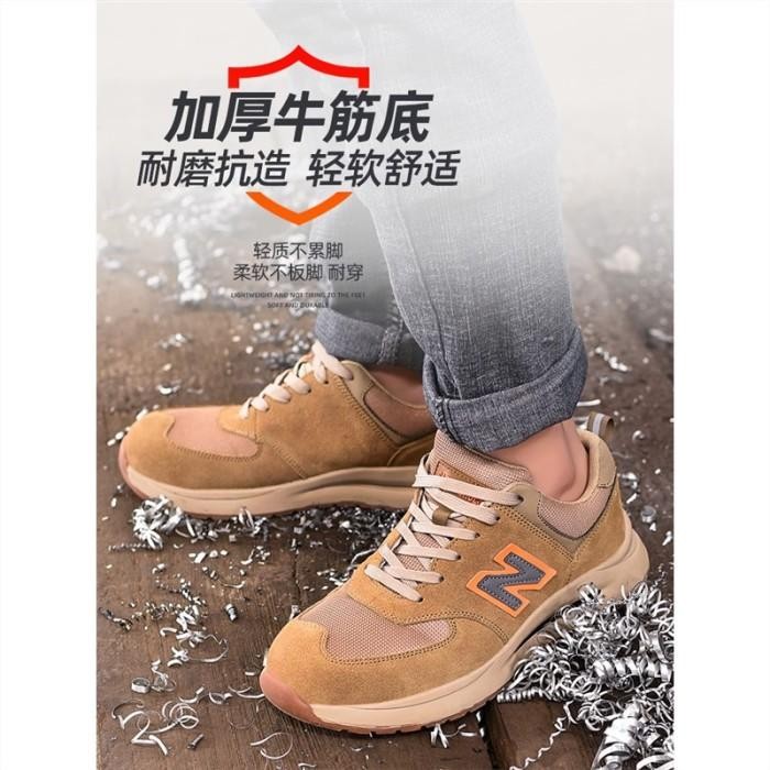 Sepatu Safety Pria Import Ujung Besi Sporty Safety Shoes Anti Paku