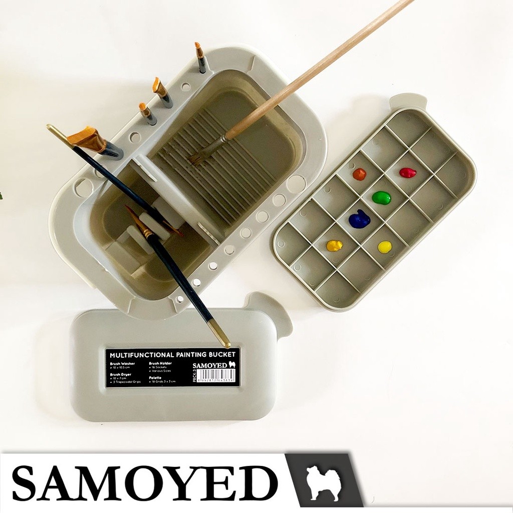 Bak / Ember Lukis / Tempat Pencuci / Pengering / Gantungan Kuas / Palet Cat / Multifunction Painting