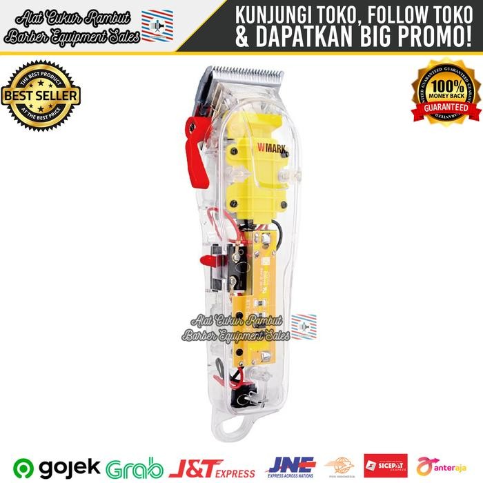 Alat Mesin Cukur Rambut Hair Clipper Wmark Ng 108 Transparan Original Kumis Sisir Gratisongkir