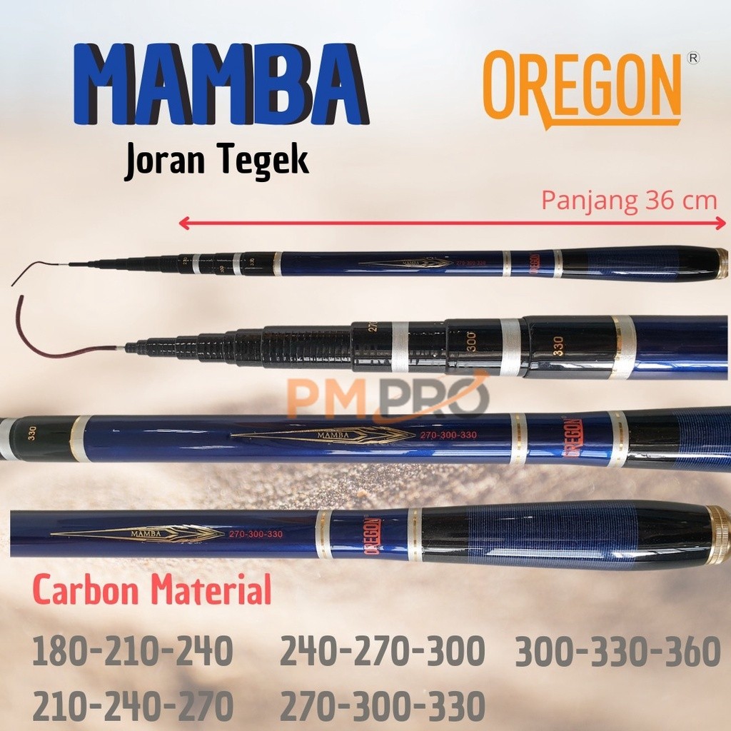 Joran Tegek Zoom Oregon Mamba Panjang 180 210 240 270 300 330 360 Ruas Pendek Atau Tongkat Pancing