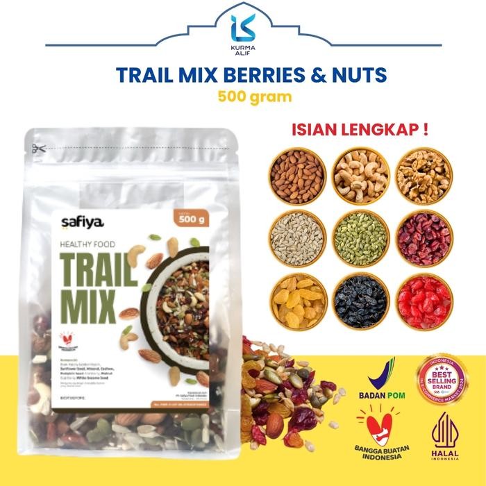 

SALE !!! TRAIL MIX SAFIYA 500 GR BERRY NUT AND SEED ORIGINAL CEMILAN SEHAT ENAK READYY