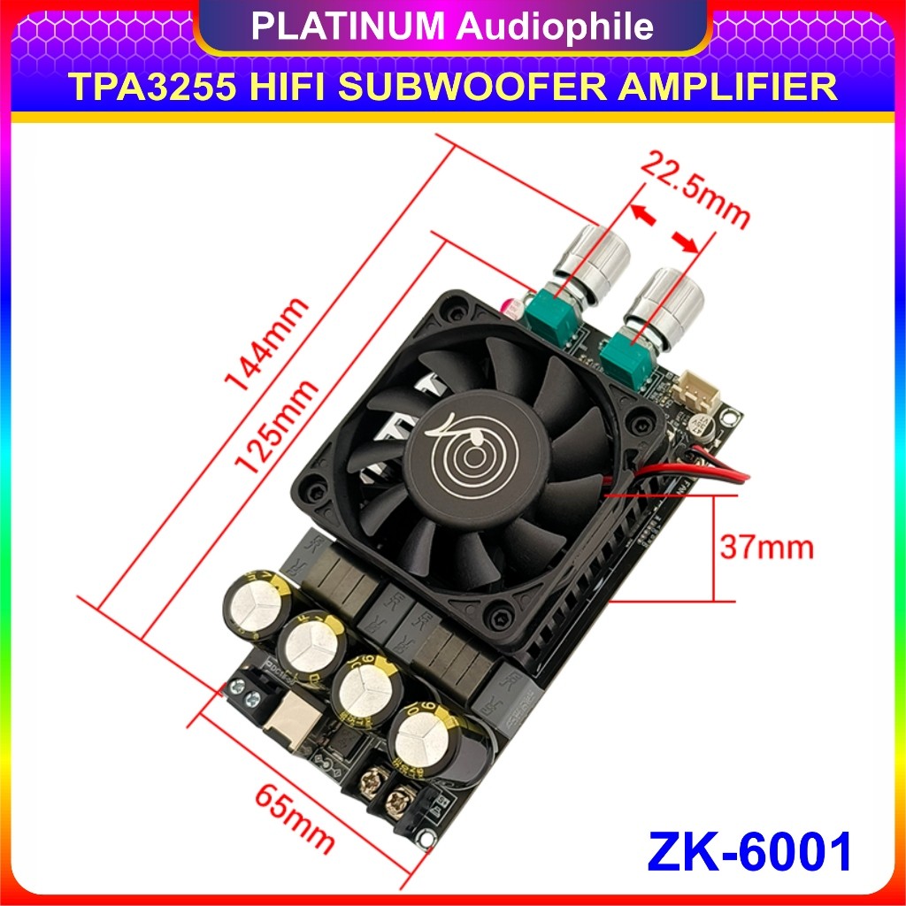 TPA3255 Hifi Subwoofer Amplifier 600W Class D ZK-6001