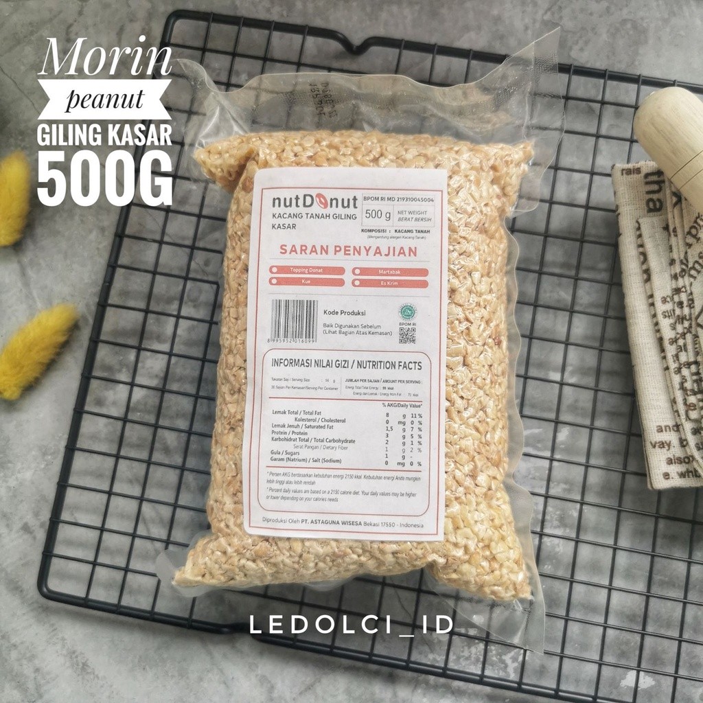

MORIN KACANG SANGRAI CINCANG KASAR DICED PEANUT UTK NOUGAT 500 GRAM