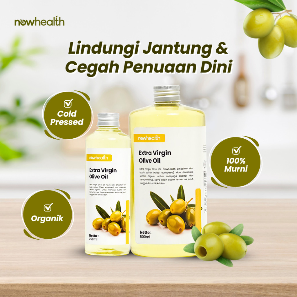 

Minyak Zaitun 500 ml Nowhealth Extra Virgin Olive Oil Organik Murni