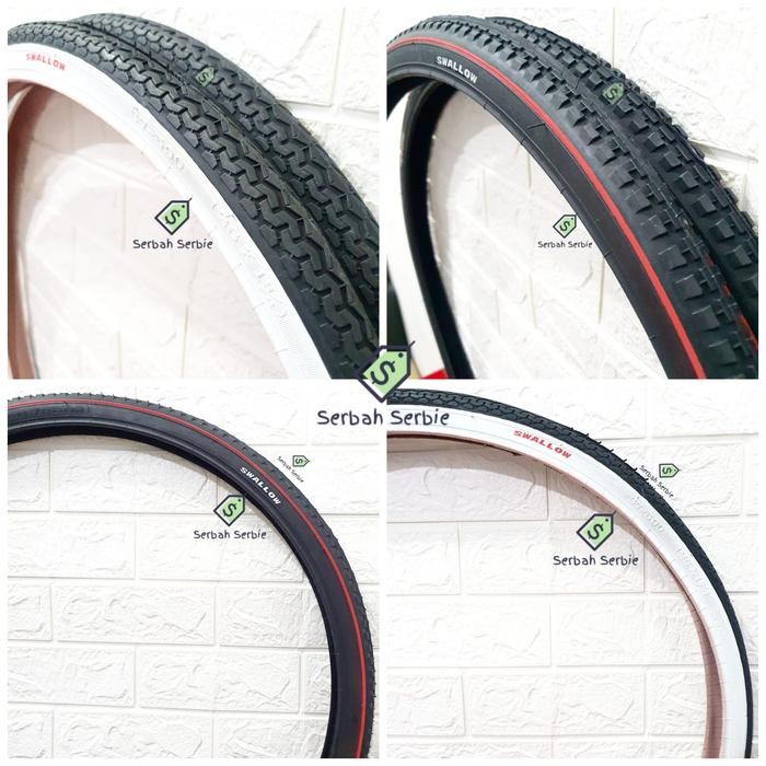 Ban Luar Sepeda 26X1 3/8 590 26 X 1 3 Per 8 Hitam Putih Ctb Phoenix Jengki Polygon Sierra