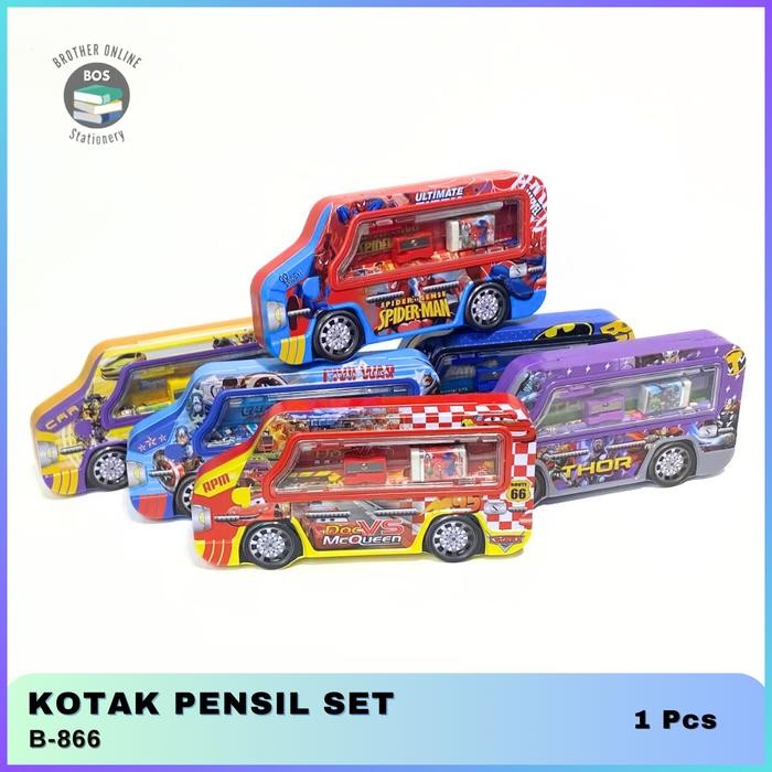 

BOS Kotak Pensil Kaleng Mobil Set Whiteboard/Set Alat Tulis/Whiteboard