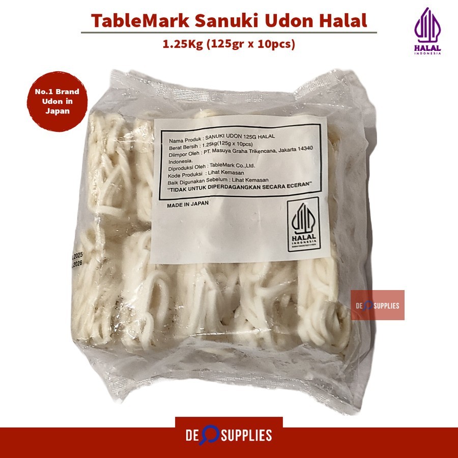 

Tablemar Anui Udon Frozen Halal 1.25G 125Gr 10Pc No.1 Brand Udon Japan E Udon Beu
