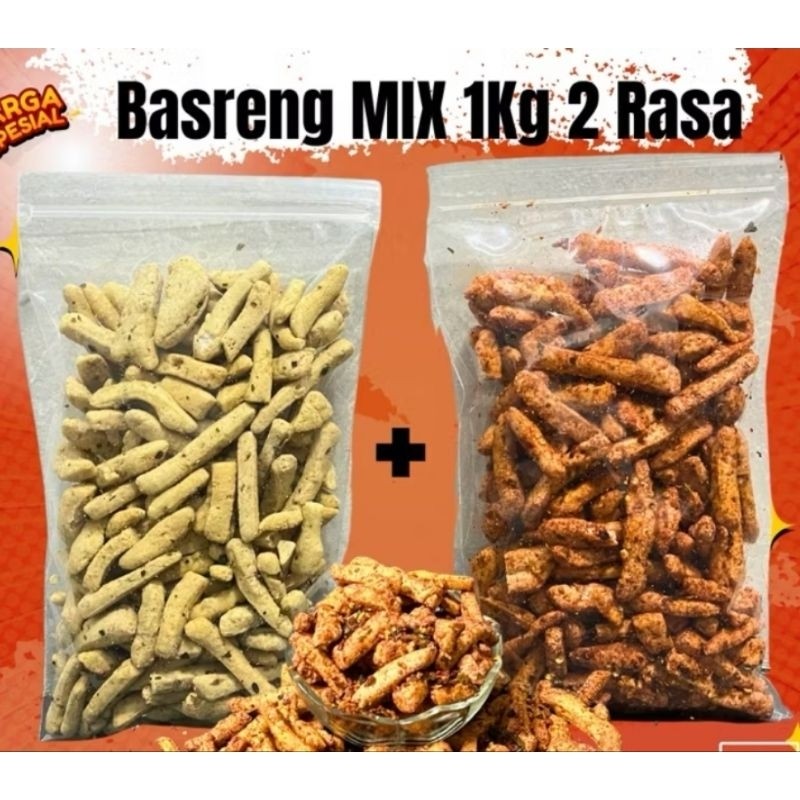 

Basreng Pedas Plus Original 1kg Enak Bumbu Melimpah Daun Jeruk 500gram setiap rasa WE!!
