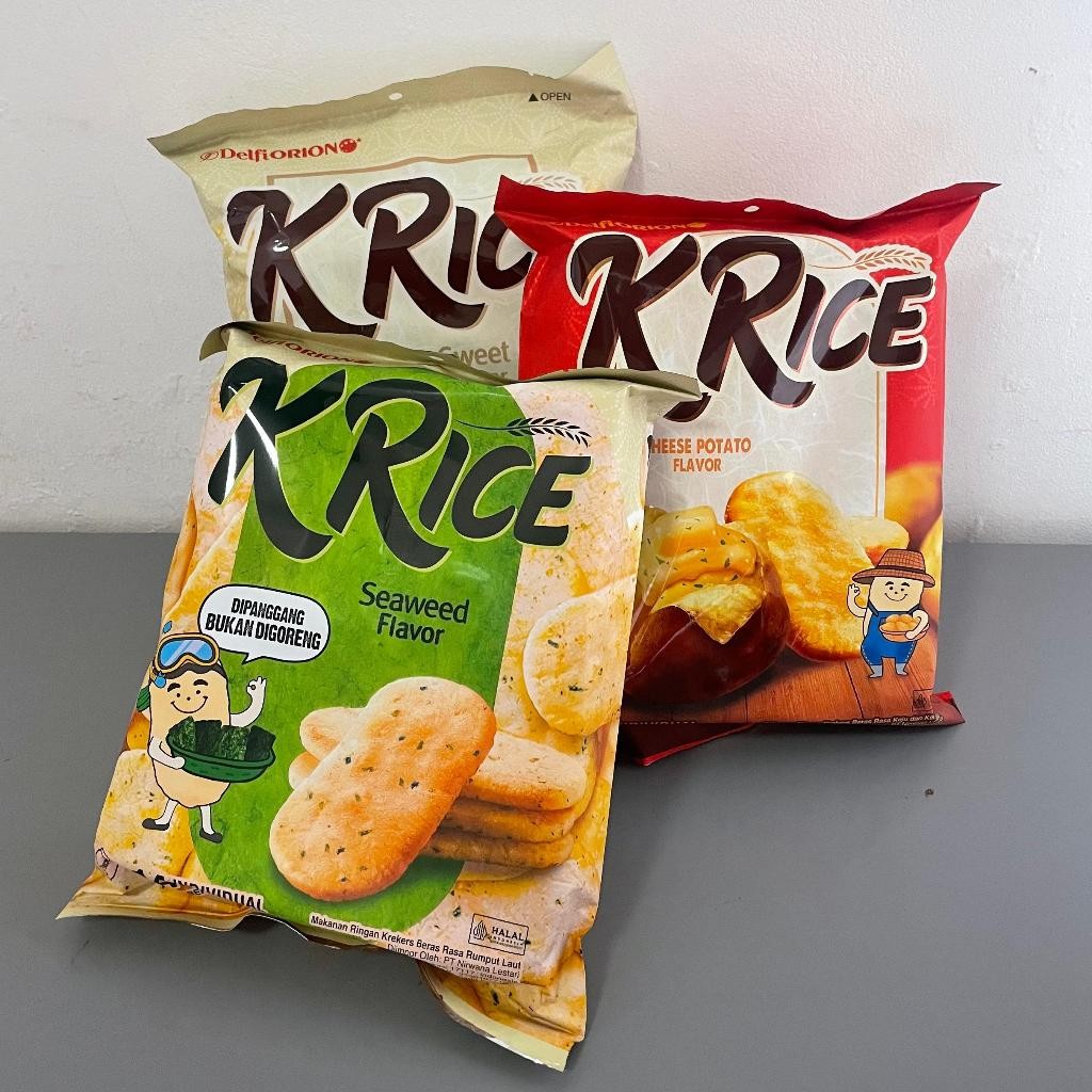 

DELFI ORION K'RICE CHEESE POTATO / SEAWEED / SWEET ORI CRACKERS KOREA KREKERS BERAS ORICE WE!!