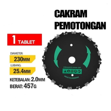 Bilah mesin pemotong rumput menebal bilah gergaji rantai melingkar baja mangan/Pedang Logam/ bilah