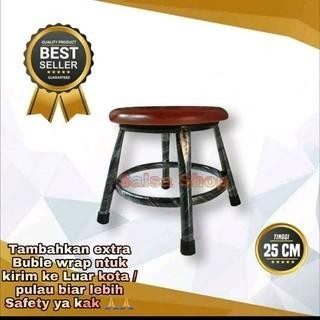Kursi Bakso / Kursi Nyantai / Kursi Teras Besi Kayu 25 Cm