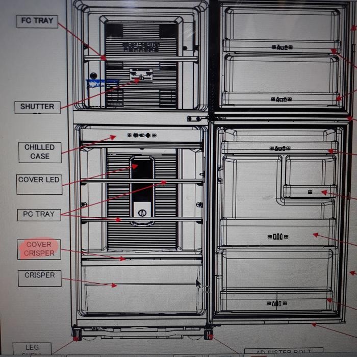 Box Tutup Sayur Kulkas Panasonic B221/261