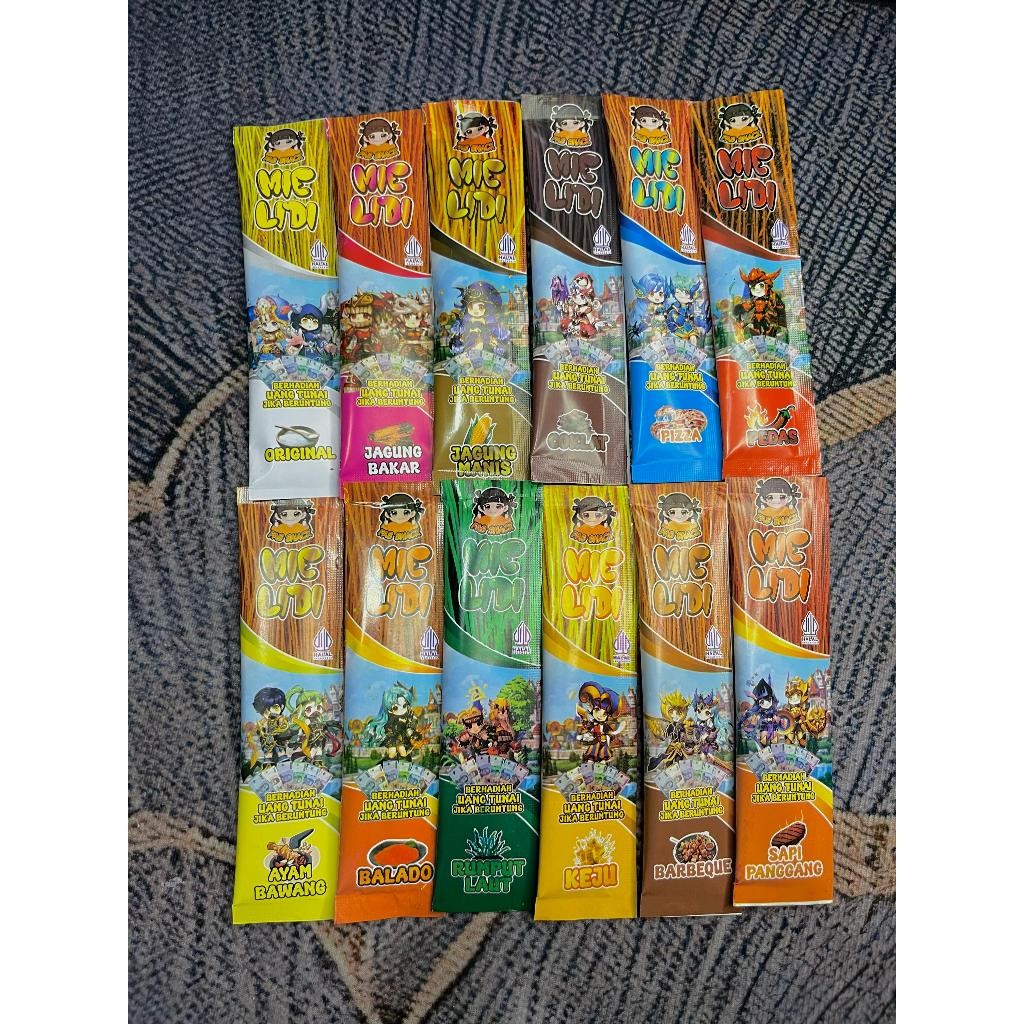 

MIE LIDI KARAKTER VIRAL ISI 48 PCS (12 VARIAN RASA PAKET USAHA) by FASSNACK WE!!