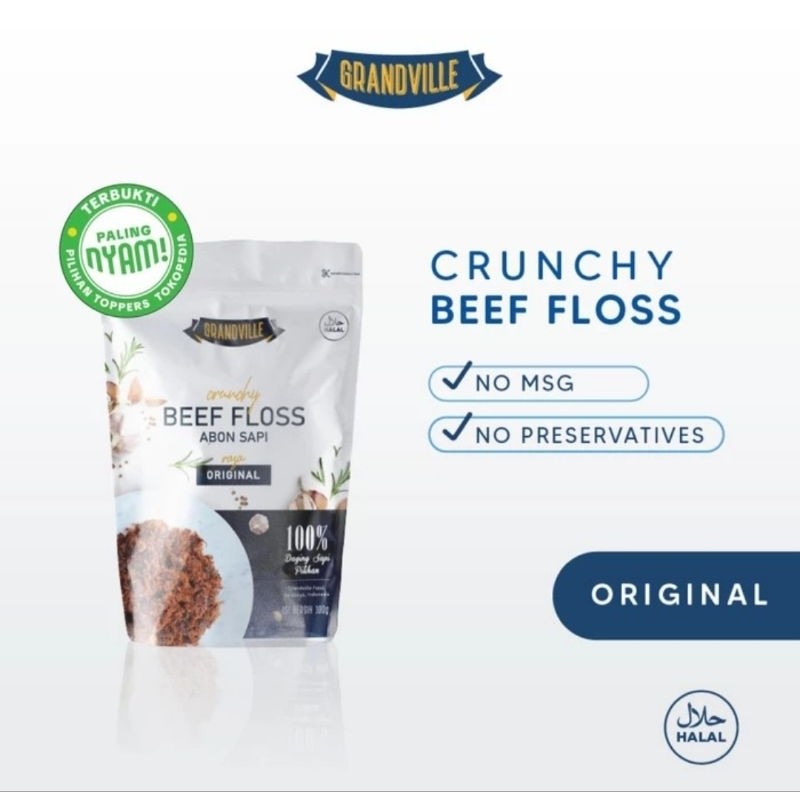 

Grandville Abon Cruncy Sapi Ayam Ikan 100gr No MSG WE!!