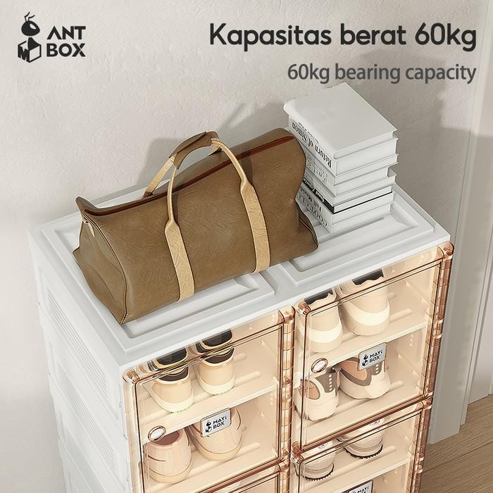 ANTBOX Rak Sepatu / Lemari Sepatu / Box Sepatu Kabinet Susun Tertutup