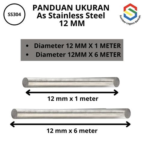 As 12 Mm Stainless Steel 304