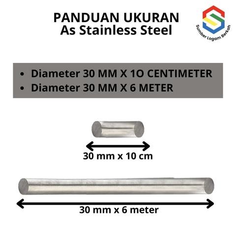 As 201 Stainless Steel 30 Mm