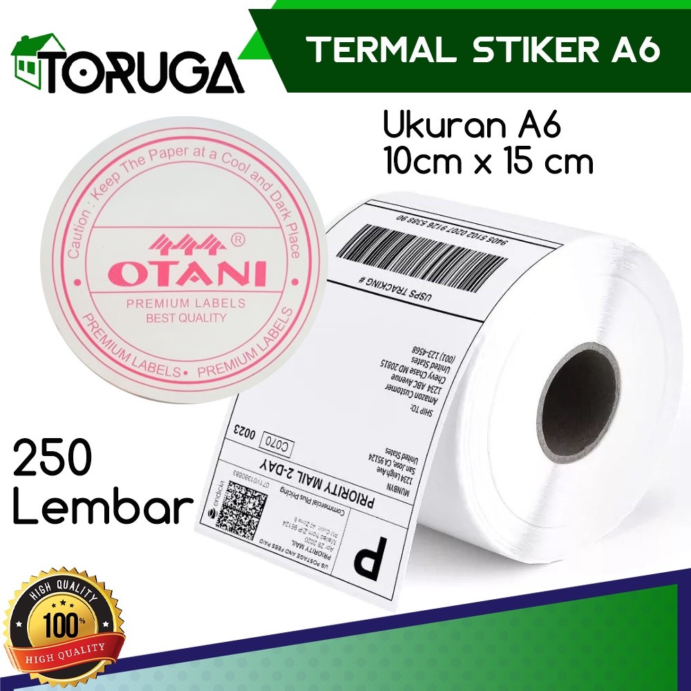 

Kertas Thermal Label Barcode 100 x 150 mm ukuran A6 Sticker