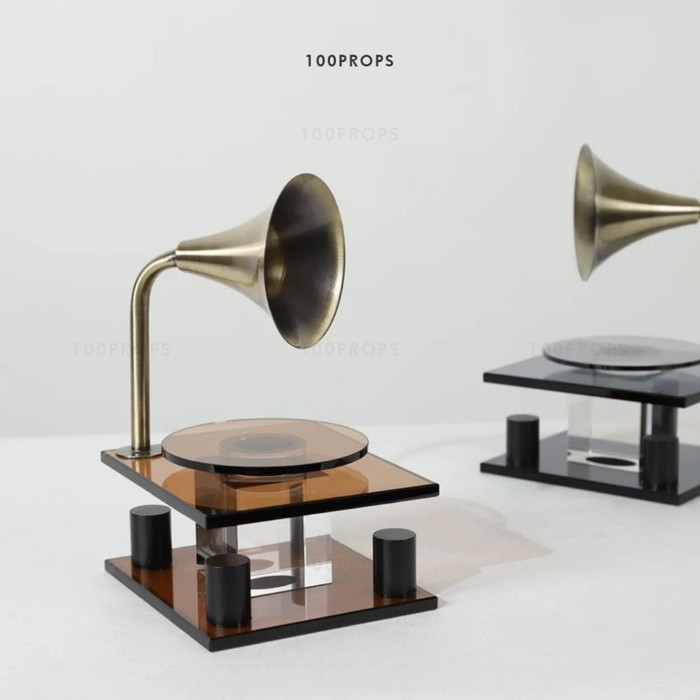 Erland Vintage Gramophone Decor - Pajangan Retro Klasik Hiasan Meja Estetik Dekorasi Rumah