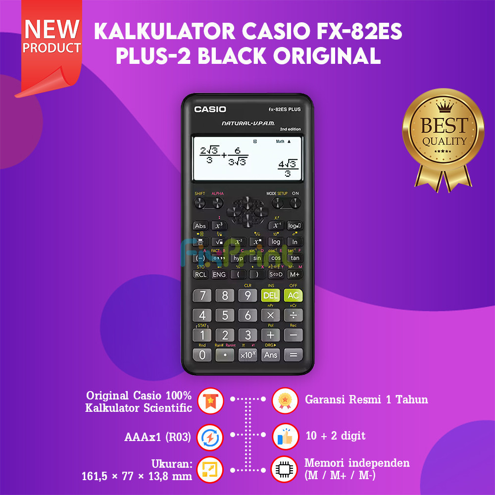

FixPrint Kalkulator Casio FX 82ES PLUS-2 Calculator Scientific New