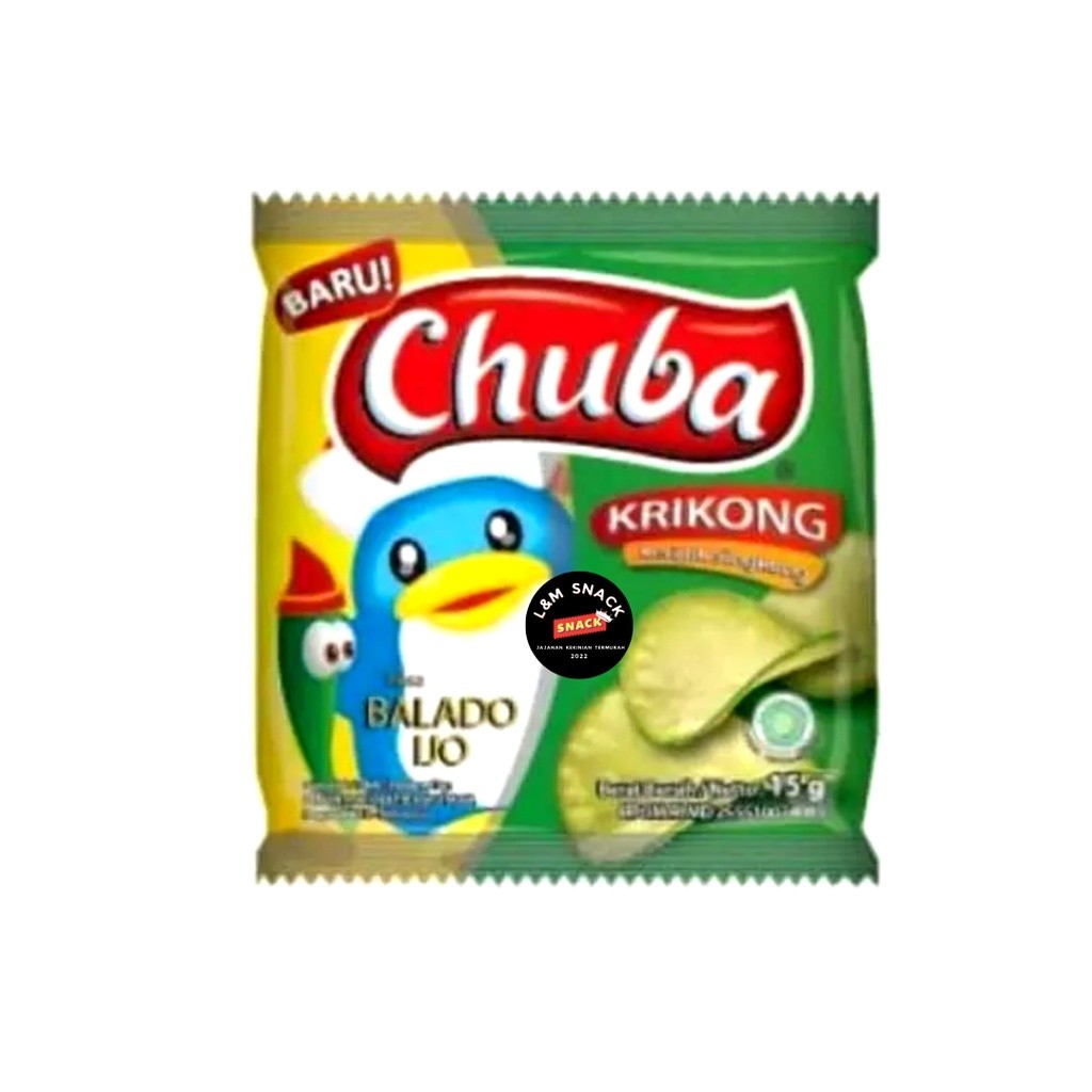 

Olivoliv Snack Ciki Chuba Keripik Balado/Ijo/Keju 1 Pack Isi 20Pcs @14Gr