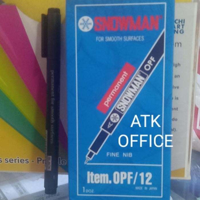 

spidol snowman ohp opf fine permanent sedus (12pcs) kode 564