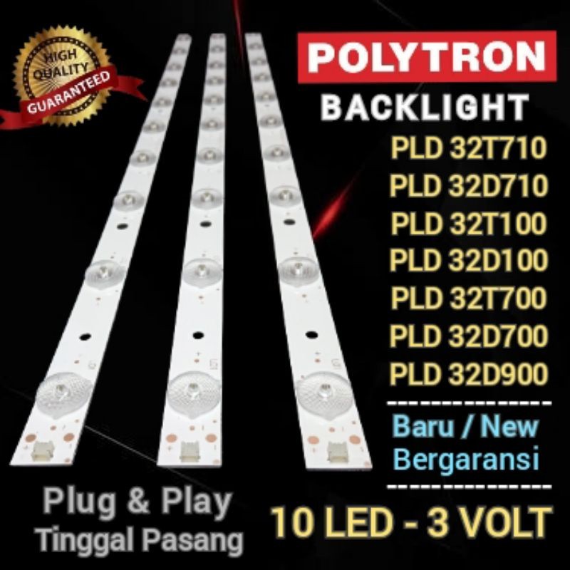 LED BACKLIGHT TV POLYTRON PLD 32T710 - PLD 32D710 - PLD 32T100 - PLD 32D100 - PLD 32D900 BARU