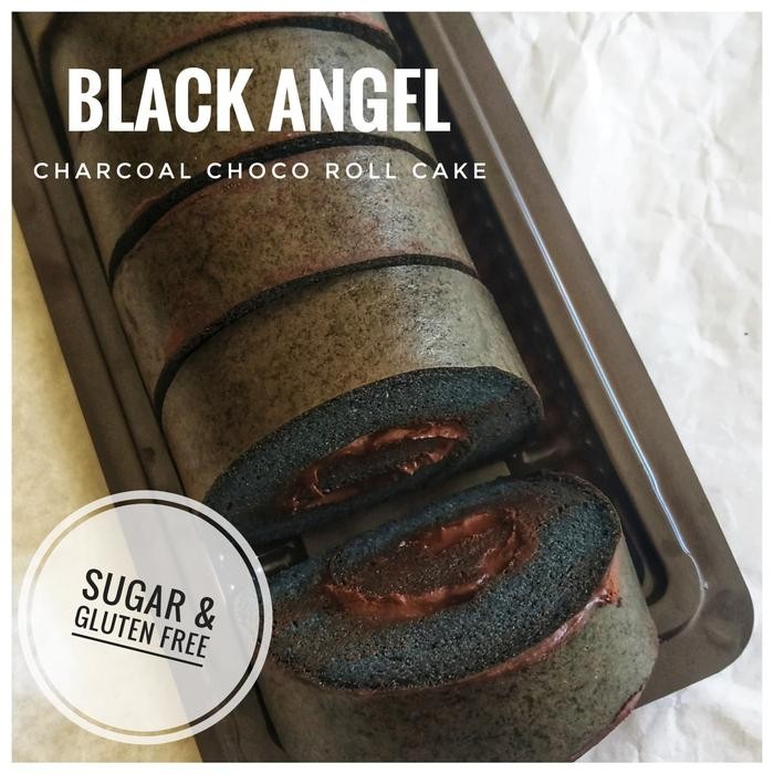 

JTTOP" FLOURLESS KETO DEBM CHOCO CHARCOAL ROLL CAKE