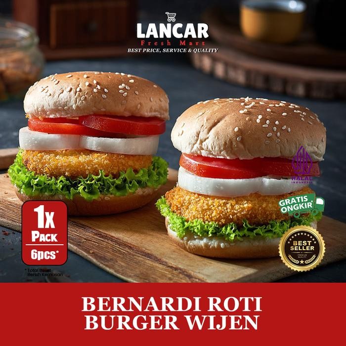 

JTTOP" BERNADI ROTI BURGER WIJEN ISI 6PCS