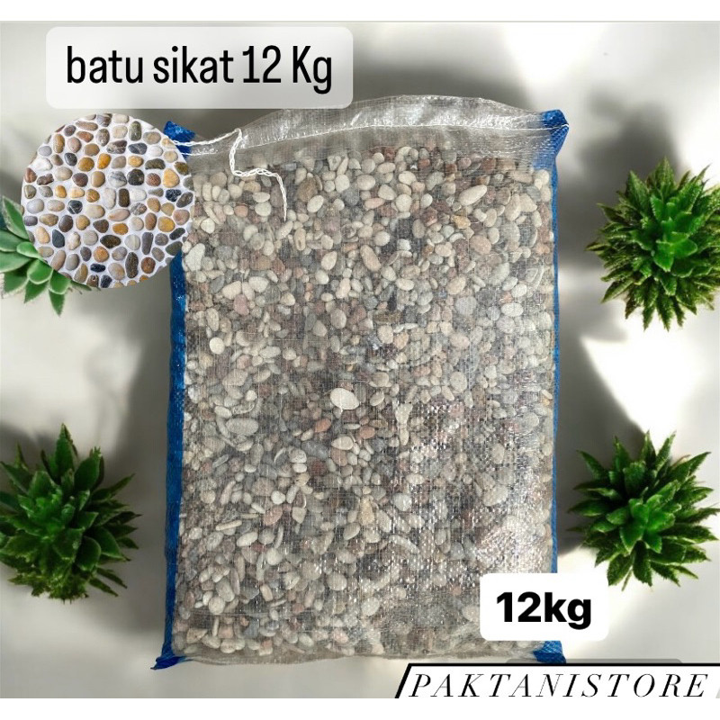 Happygardens Batu Koral Sikat Batu Sikat Pancawarna Batu Garasi Mobil Carport -+ 11 Kg