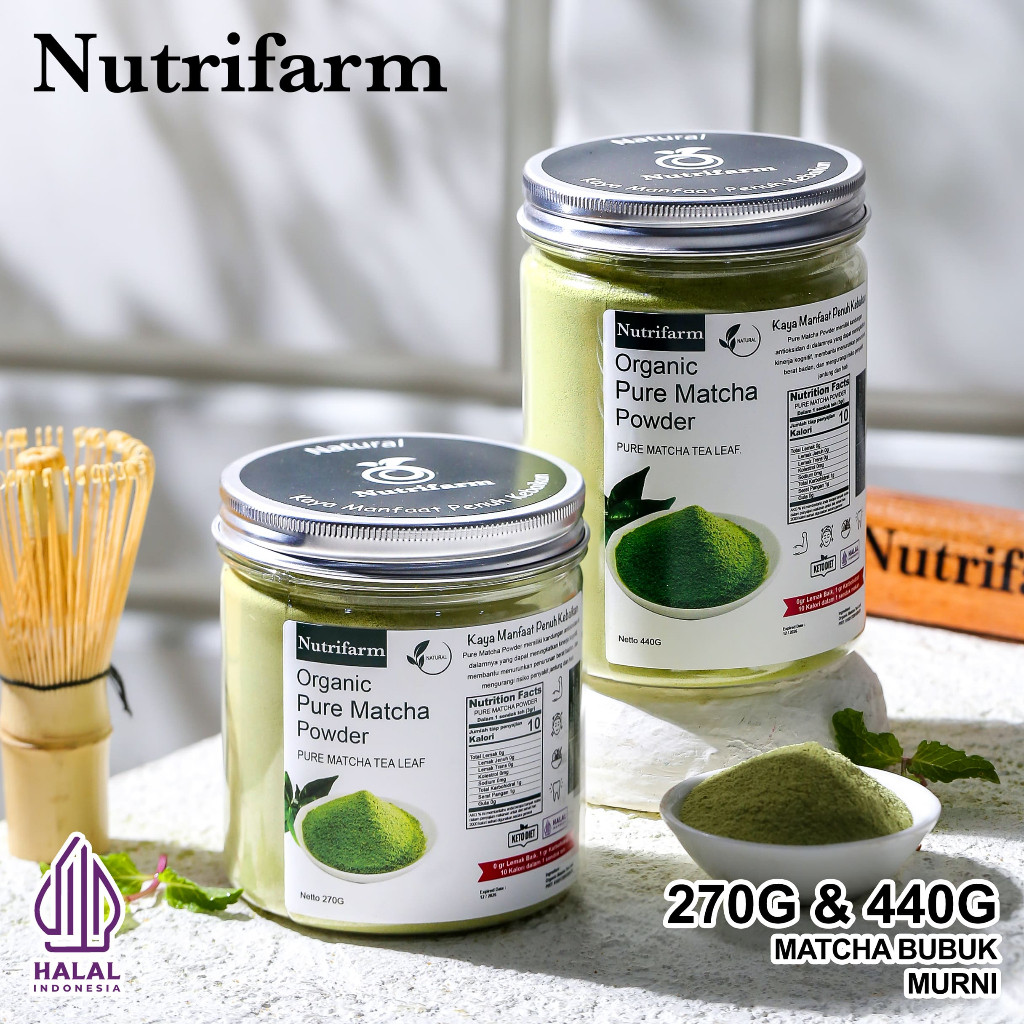 

MATCHA POWDER 270G 440G PREMIUM HALAL BPOM/ MATCHA BUBUK MINUMAN PURE PREMIUM ORIGINAL/ MATCHA