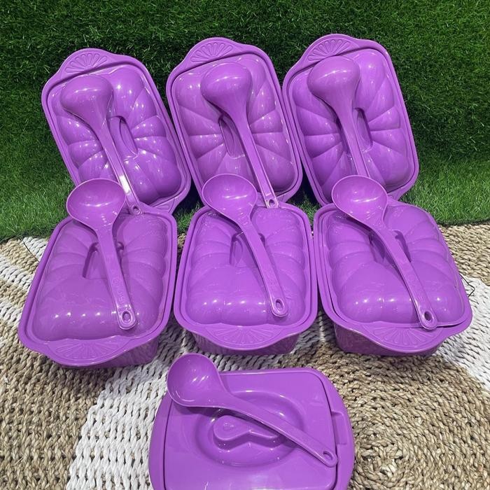 New ` Prasmanan Basi segi Set 6 Pcs Free Centong/ Prasmanan sayur plastik Food Grade Free BASI MINI