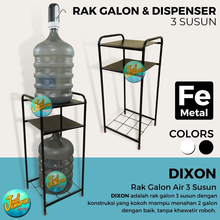 New ` Rak Galon Dispenser Besi 3 Susun Warna Putih