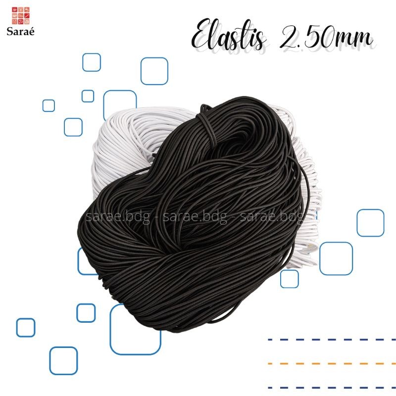 

Tali Elastis 2.50mm/100 Meter/Tali Hangtag/Tali serbaguna