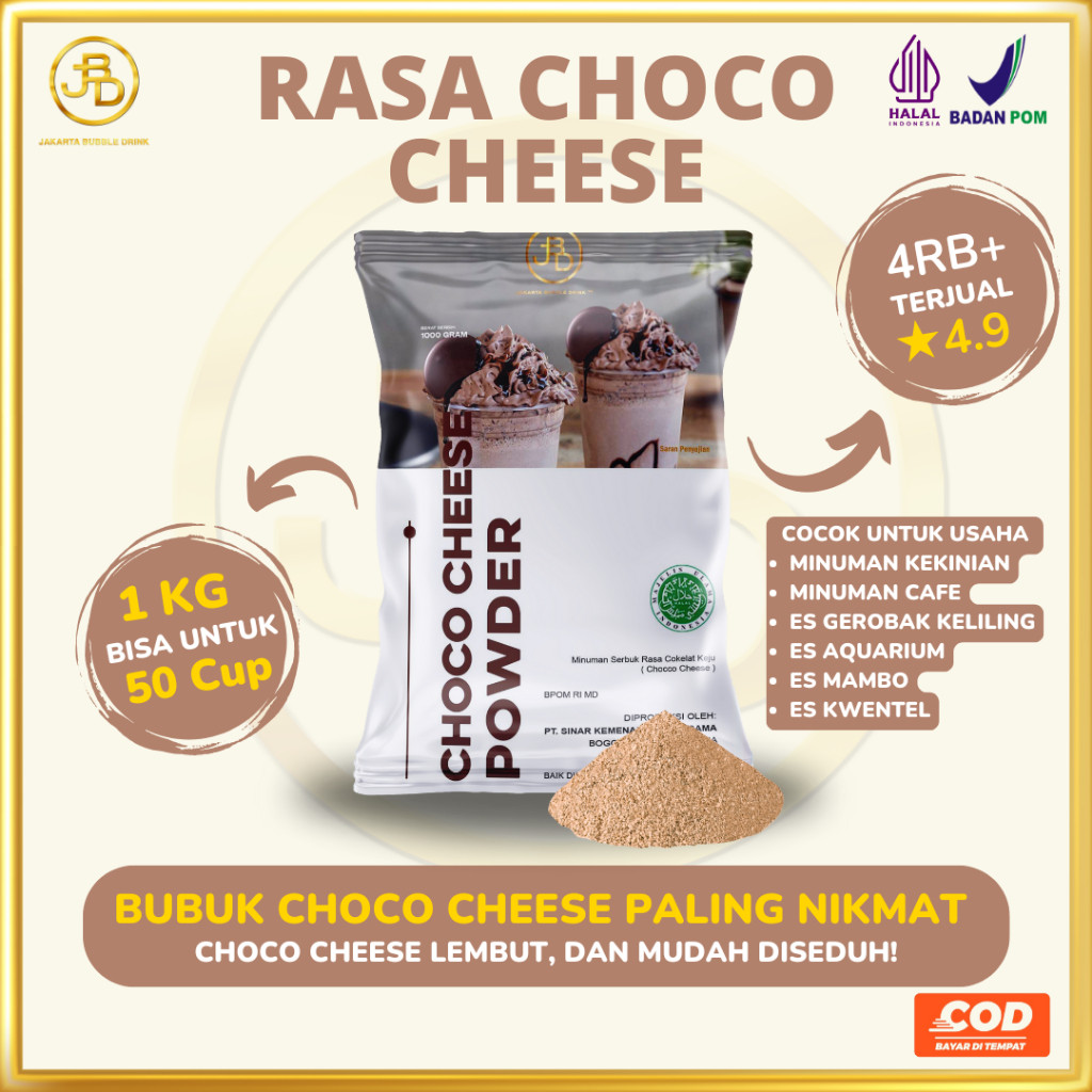 

Bubuk Minuman Premium CHOCO CHEESE -Jakarta Bubble Drink BPOM&HALAL