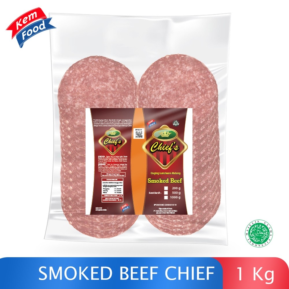 

CHIEF SMOKED BEEF - DAGING SAPI ASAP SLICE 1KG BEST SELLER