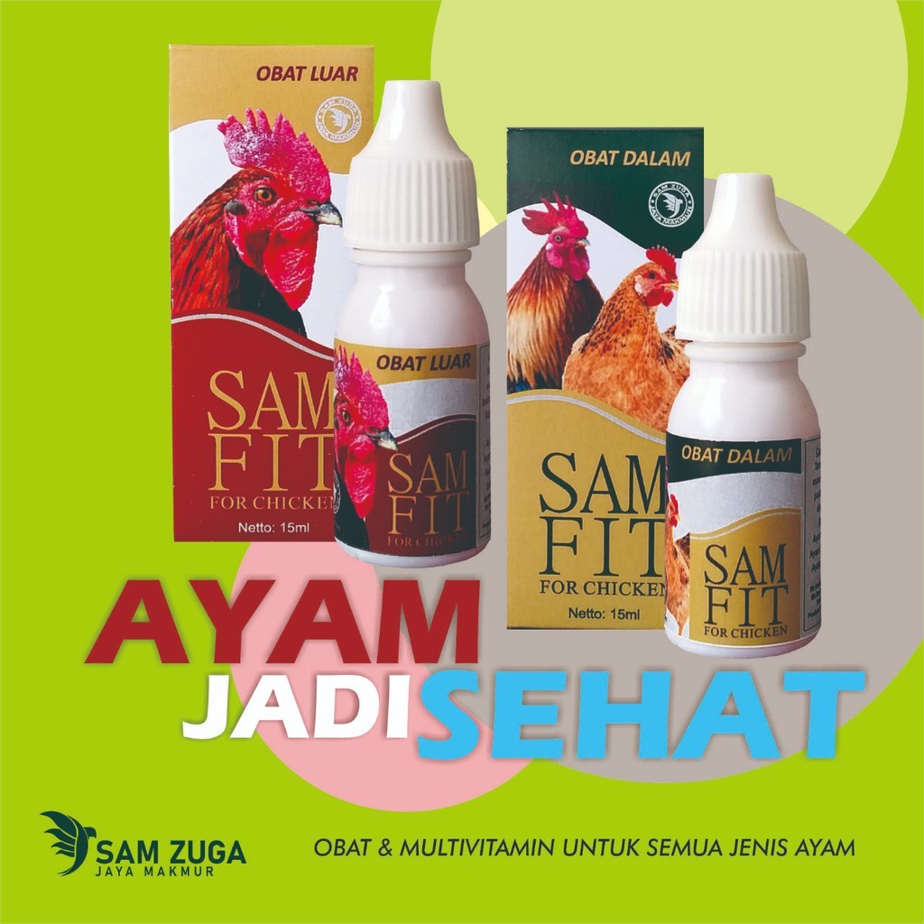 Obat Ayam Sakit Mata Berbusa Berair Bengkak Merah Snot Luka Luar Borok Ampuh Samfit Sam Fit Luar