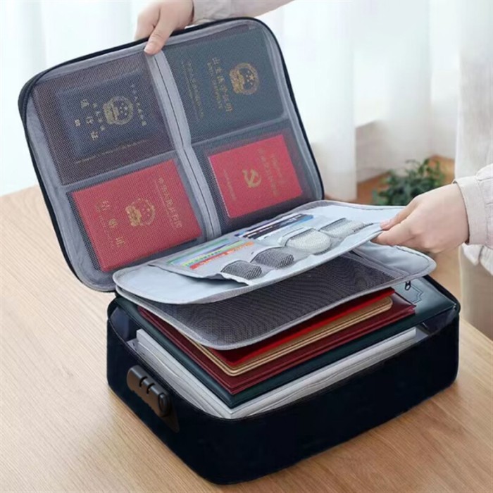 Tas Penyimpan Dokumen Tahan Api Dan Air Tempat Berkas Map/ Arsip Koper / Tempat Berkas/Tas Travel