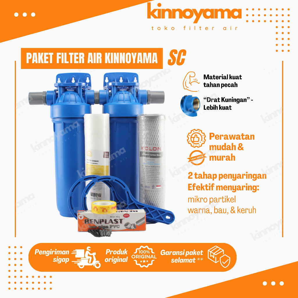 Paket Housing Filter Air Sumur Bor / Filter Air Toren PDAM / Filter Air Keruh Berpasir