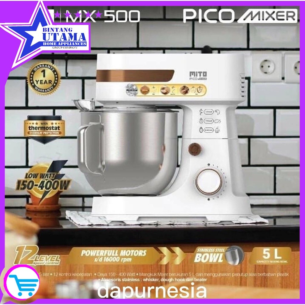 (COD) Mito Stand Mixer MX700 / MIXER MITO MX500 / MX-700 / MX 500 GARANSI RESMI TERMURAH]
