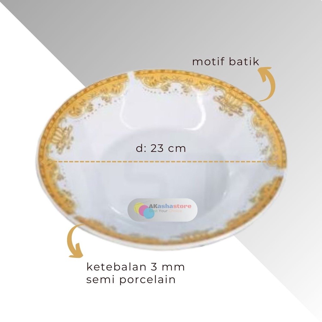 Cuci Gudang  Piring Makan Keramik Lusinan 12 Pcs Murah / Piring Beling 1 Lusin