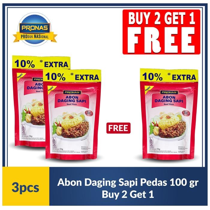 

PRONAS Abon Chili 100 gr Buy 2 Get 1